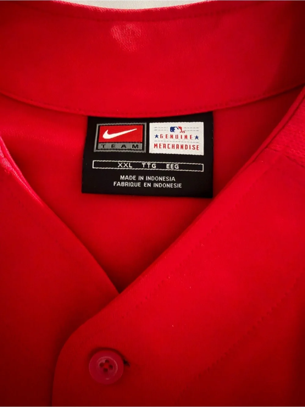 Nike St. Louis Cardinals Button-Front Jersey. Size 2X